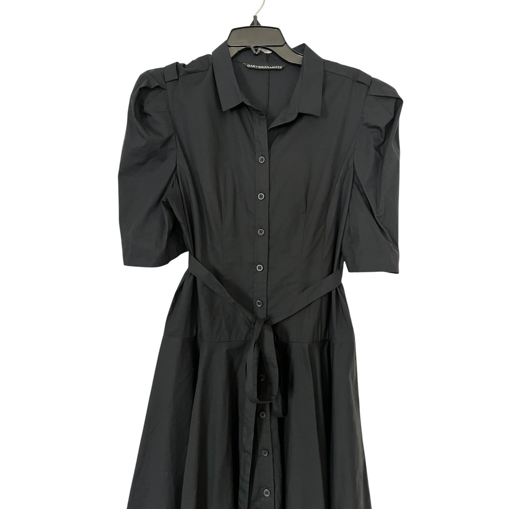 GARY GRAHAM 422 Amanda Cotton Poplin Button Down Shirt Dress - Picture 4 of 13